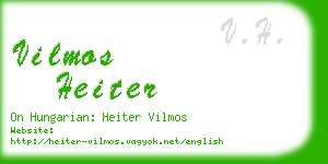 vilmos heiter business card